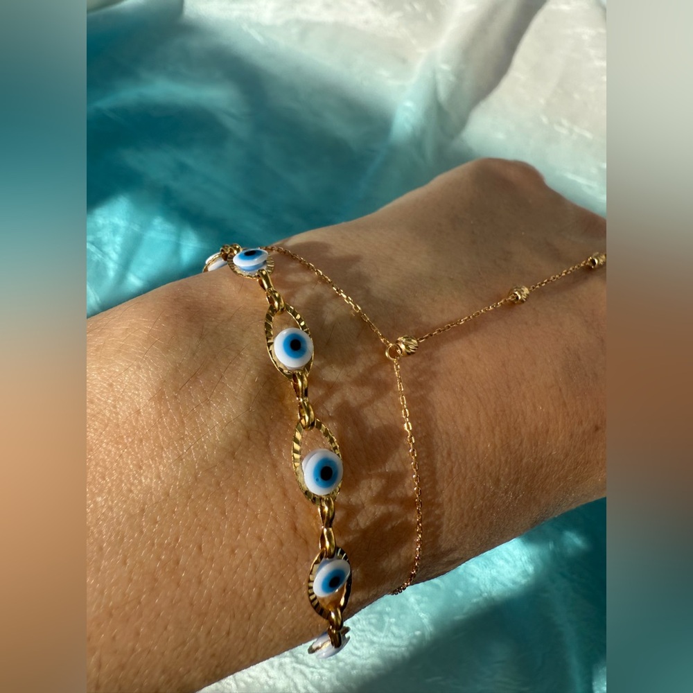 Blue eye Bracelet Evil Eye Stainless Steel Bracelet ✨ - Picture 8 of 13